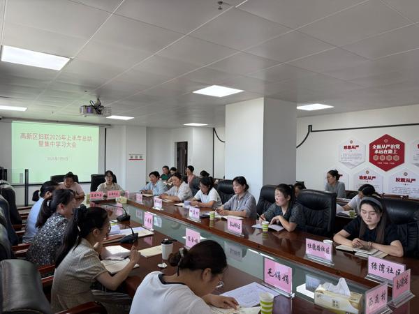 高新区妇联召开2025年度上半年总结暨集中学习大会
